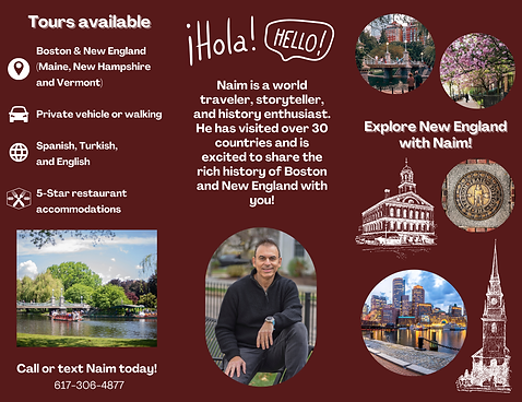 The back side of the brochure I designed for Boston Private Guide.