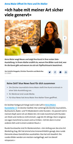 Anna Maier öffnet ihr Herz und ihr Atelier