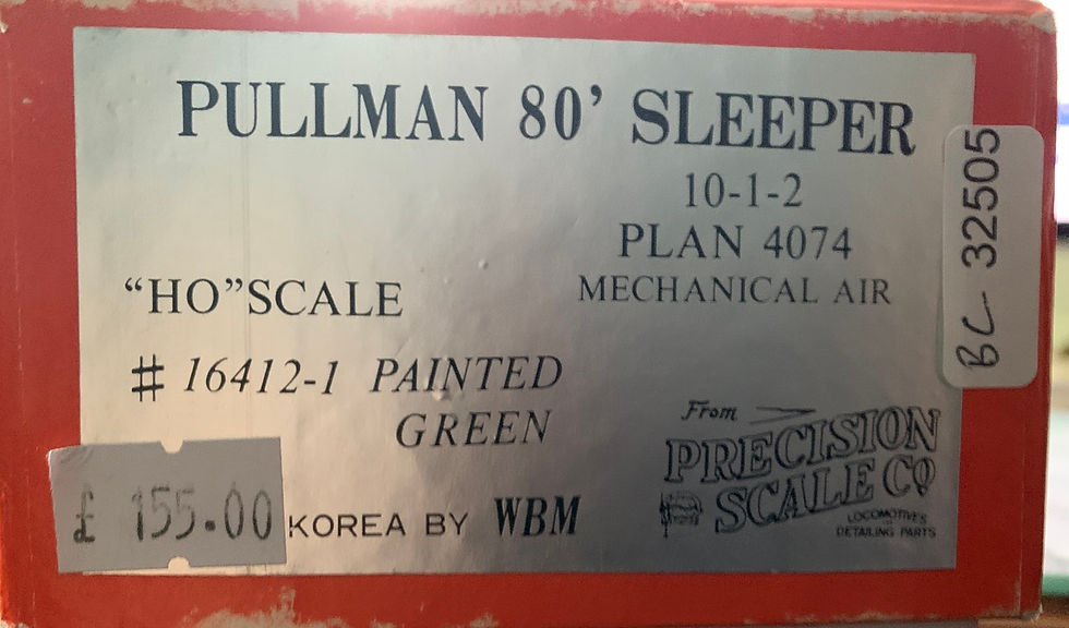 Thumbnail: Pullman 80' Sleeper  Mech AC - Brass - Precisions Scale - 16412-1 - HO