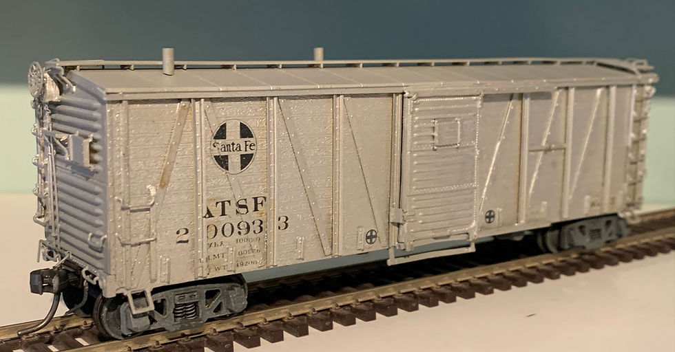 MOW - ATSF / Santa Fe - BX.6 Box Car - Pecos River 2104 - Brass