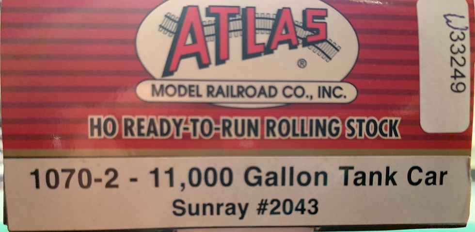 Thumbnail: SUNRAY  - 11000 Gallon Single Dome Tank  Car - Atlas RTR 1070-2