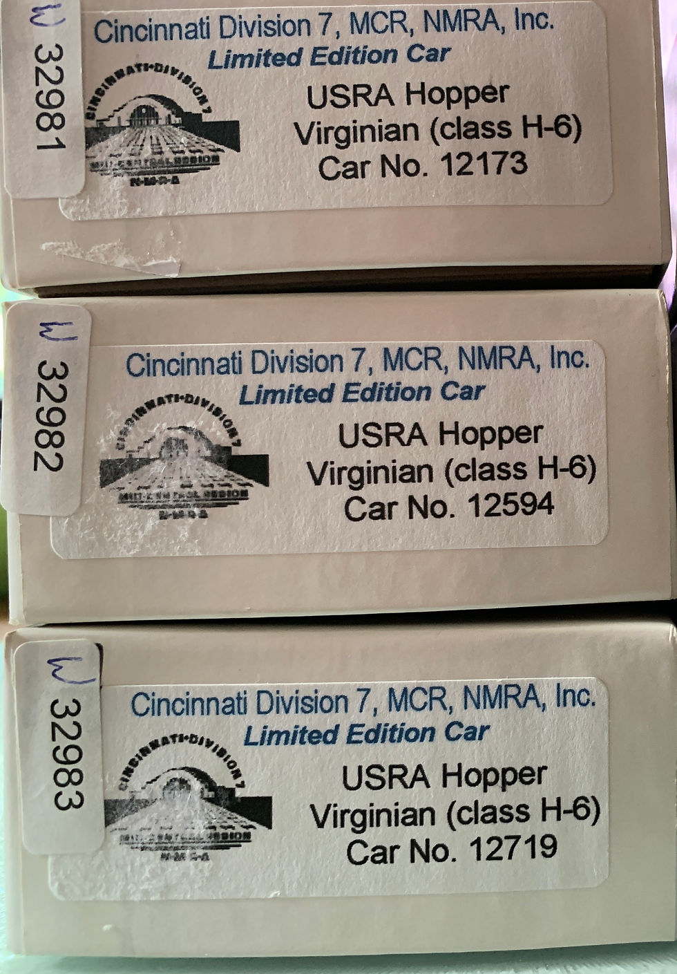 Thumbnail: 3 x Virginian H-6 - 2 Bay USRA Hopper Cars - Ltd Edition Model