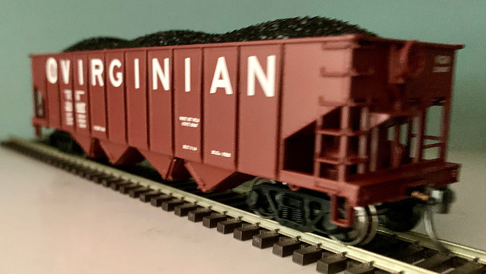 Virginian H-21a   4 Bay Hopper Car with coal load -  Bowser 40796 HO