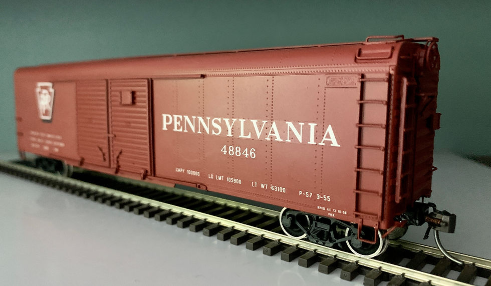 Pennsylvania 50' Round Roof Box Car X-32 - Railworks X32 4 Brass   HO