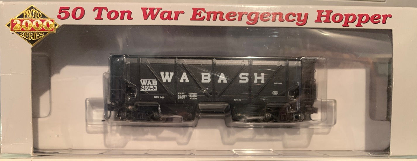 WABASH 50 Ton War Emergency Hopper Car - Proto 2000 FA HO