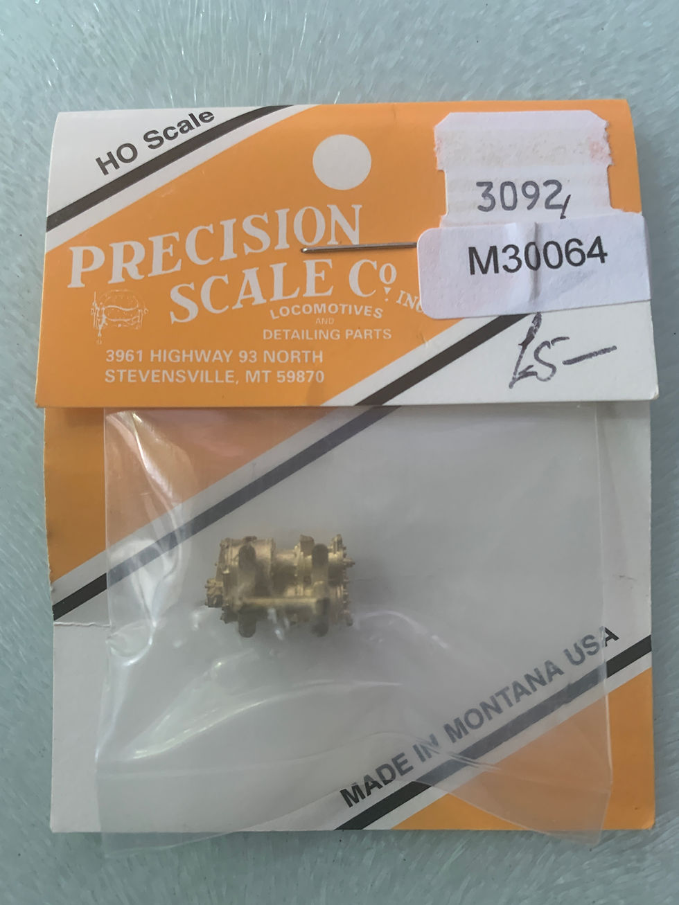 Pump, 8 1/2" Westinghouse Cross Compound -  Precision Scale - HO Parts