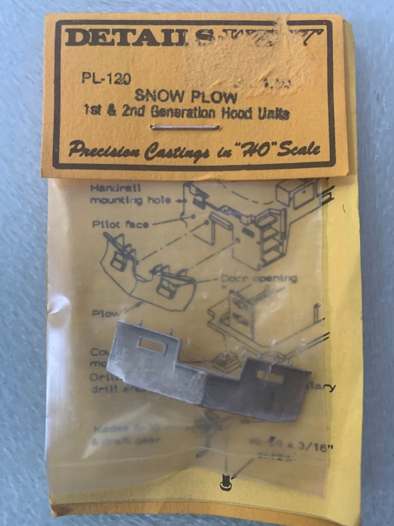 Snow plow for Alco Hood unit- Details West  PL-120 - HO Parts