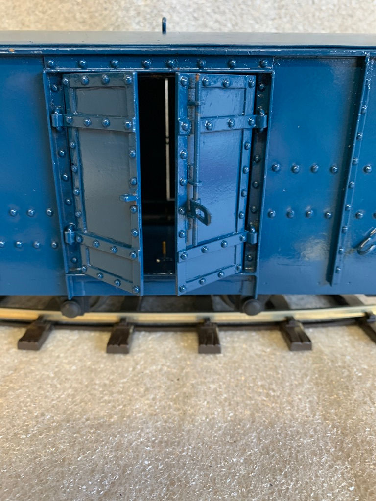 Thumbnail: DHR 4 Wheel NG Steel Box Car In DHR Blue   (KSR) - SM32/45mm