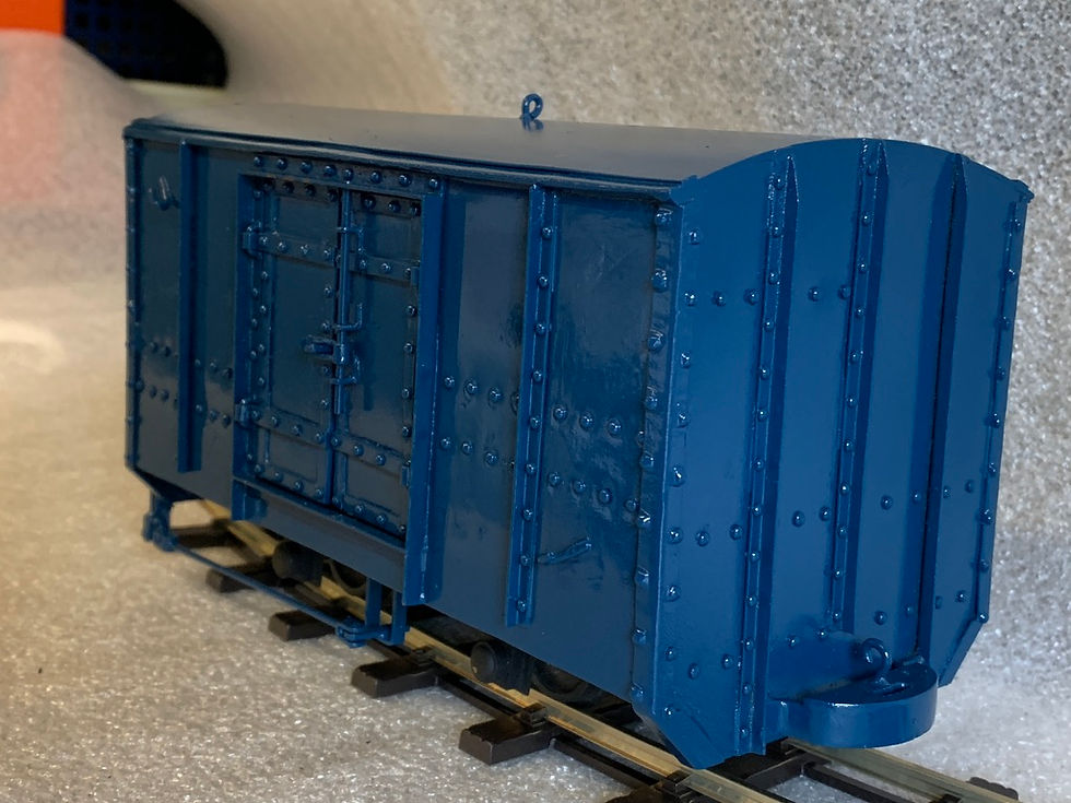 DHR 4 Wheel NG Steel Box Car In DHR Blue   (KSR) - SM32/45mm