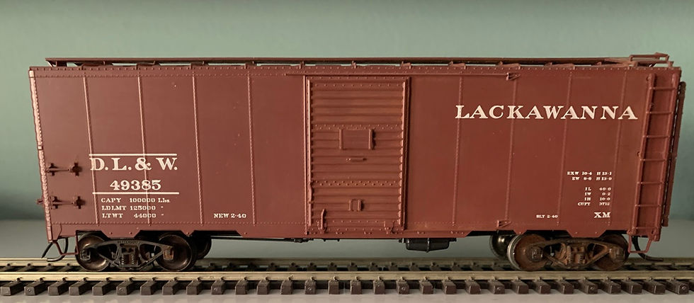 Lackawanna -  40' Single Door  Metal Box Car  - HO - Accurail