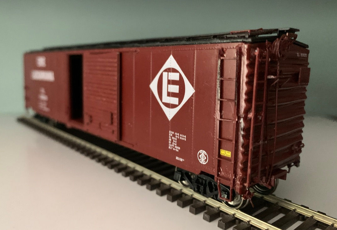 Erie Lackawanna - 50ft  AAR Steel Box Car - HO Blueprint Series 1017
