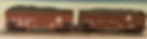 2 x Pennsylvania 34' 2 Bay Hopper Car with Coal loads  -  HO