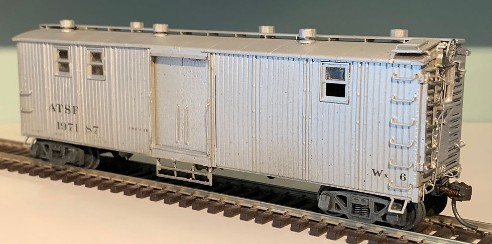 Thumbnail: MOW - ATSF / Santa Fe - Tool Car - Pecos River 2733 - Brass