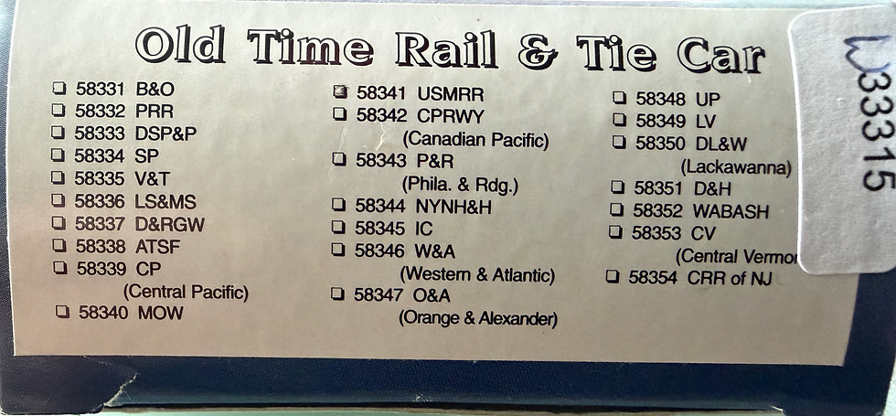 Thumbnail: MOW  Rail & Tie Car -  US MRR -  IHC HO