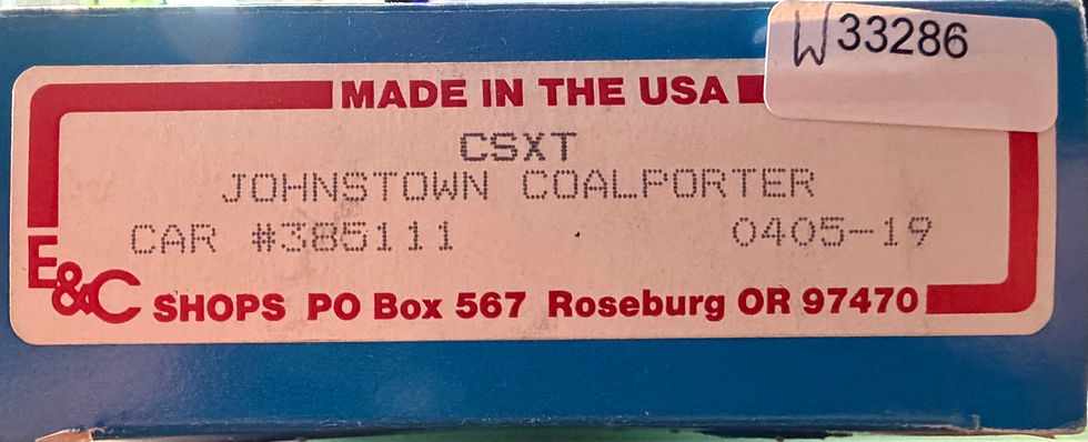 Thumbnail: CSX -  Johnston Coalporter  Hopper Car  -  HO E&C Models