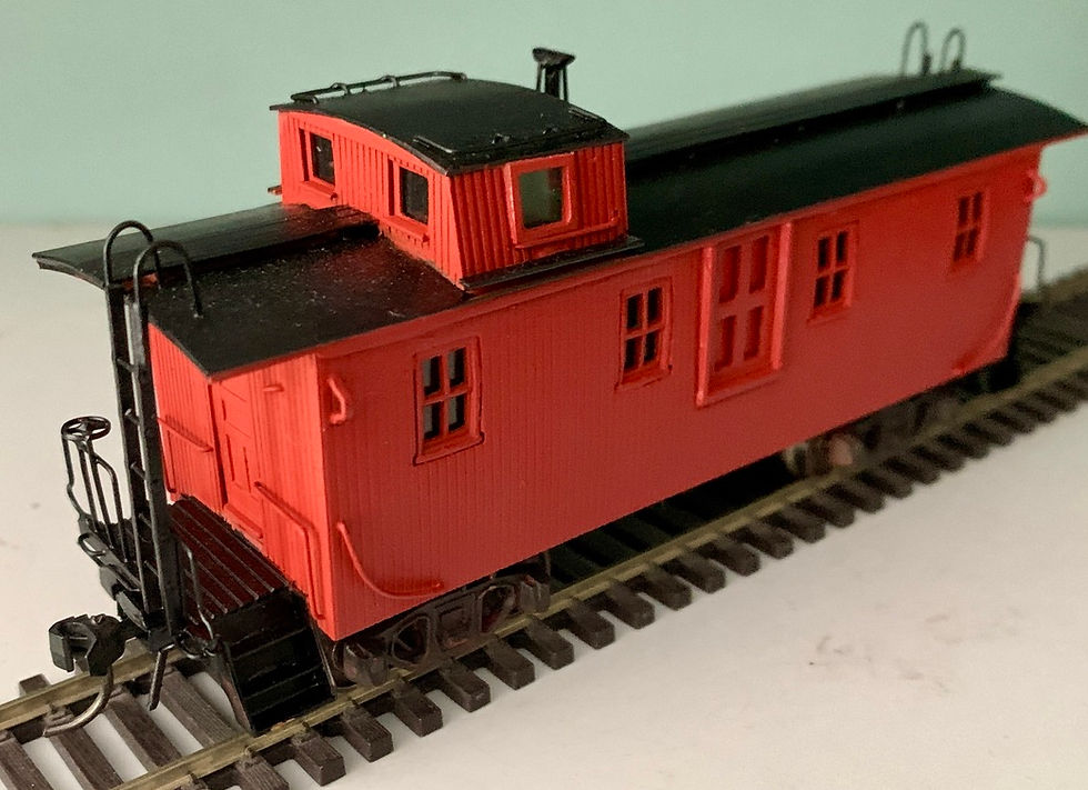 Illinois Central Wooden Side Door Caboose - Gem TM302  Brass   HO