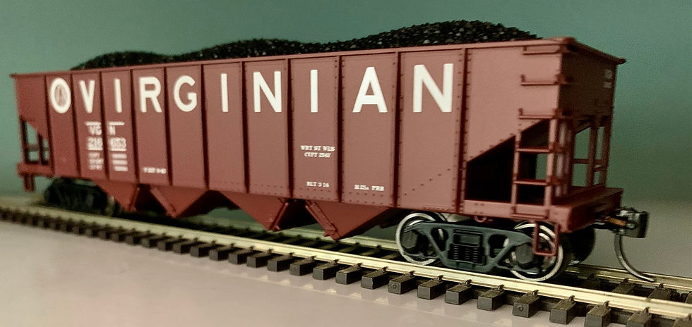 Virginian H-21a   4 Bay Hopper Car with coal load -  Bowser 40794 HO