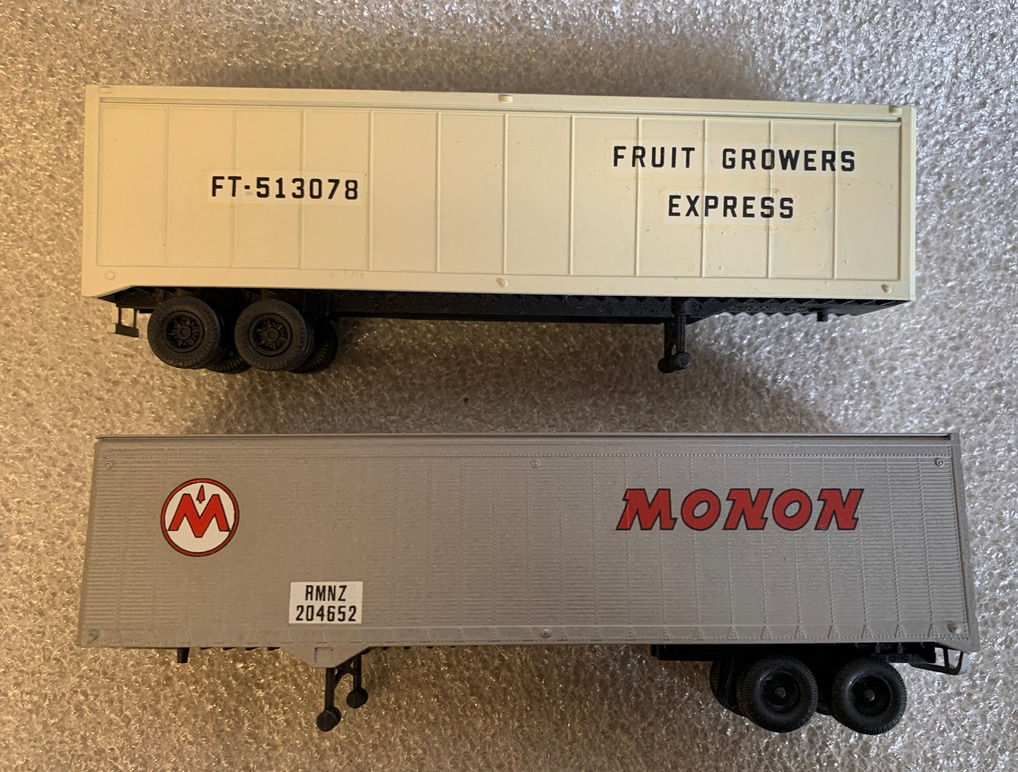 40ft Monon & Fruit Grower Express Piggyback Van Trailers