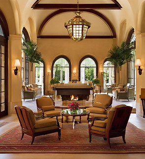 sea island lobby, the cloister, fireplace, chairs, rugs, mahogany.jpg