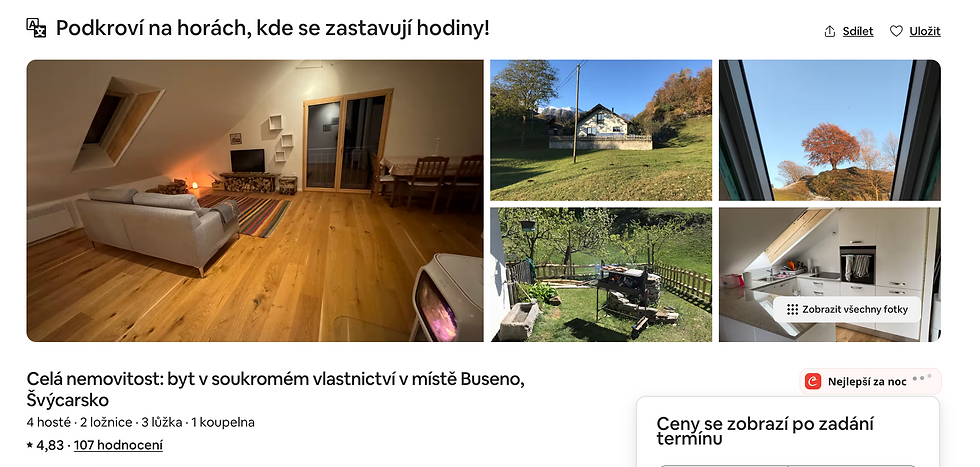 ubytování švýcarsko