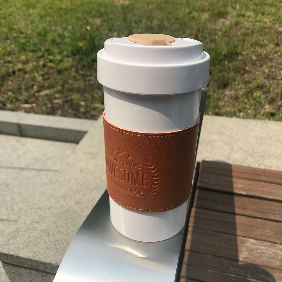 Thumbnail: Cafe Plus 400ml_Reversible Mug Sleeve_Brown