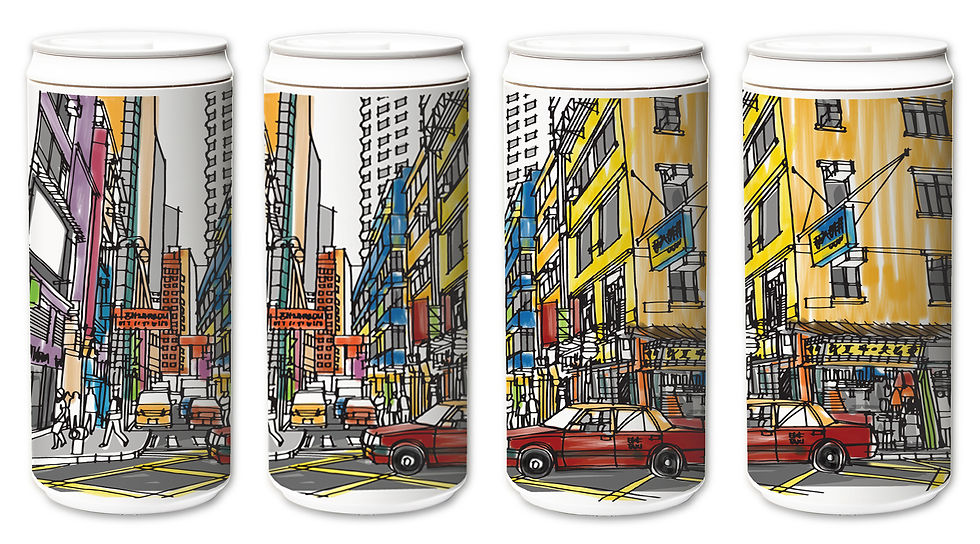 EcoCanPlus330ml_HK street_HKtaxi