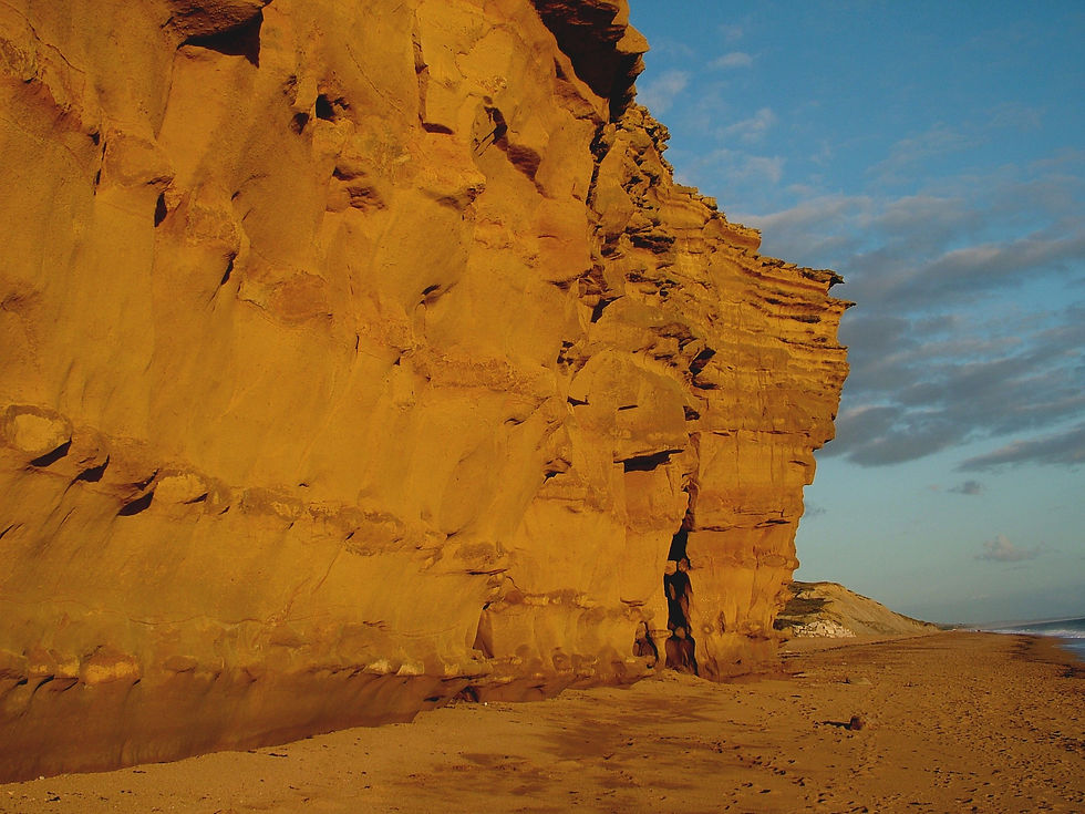 Jurassic Coast sunset. Burton Bradstock Dorset