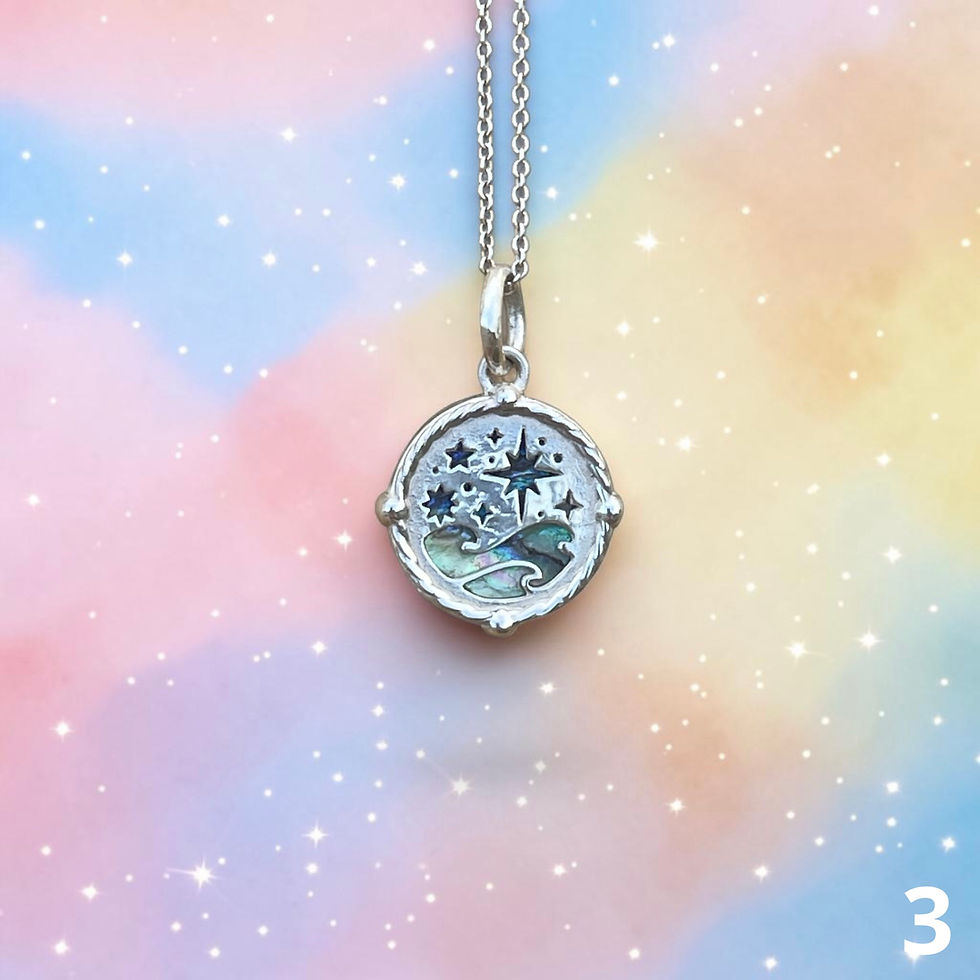 縮圖：Starry Seas Silver & Shell Pendant