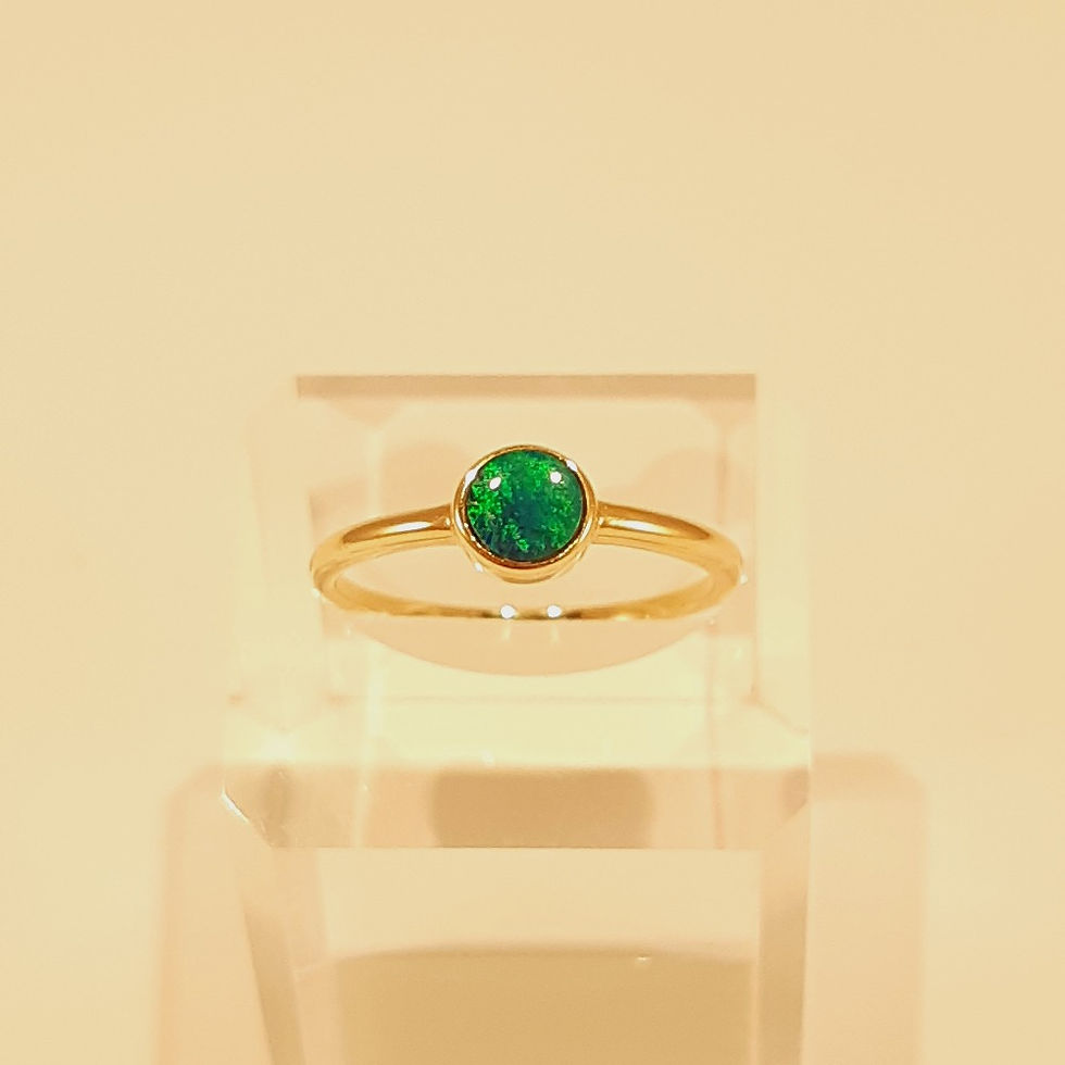 थंबनेल: Petite Opal Ring (Blue and Green)