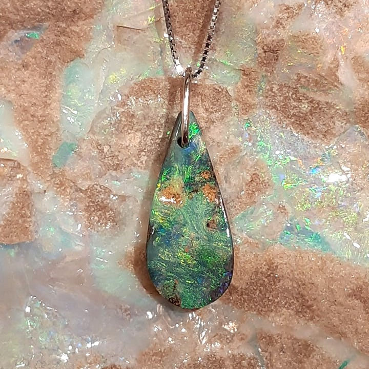 Thumbnail: Solid Boulder Opal Pendant