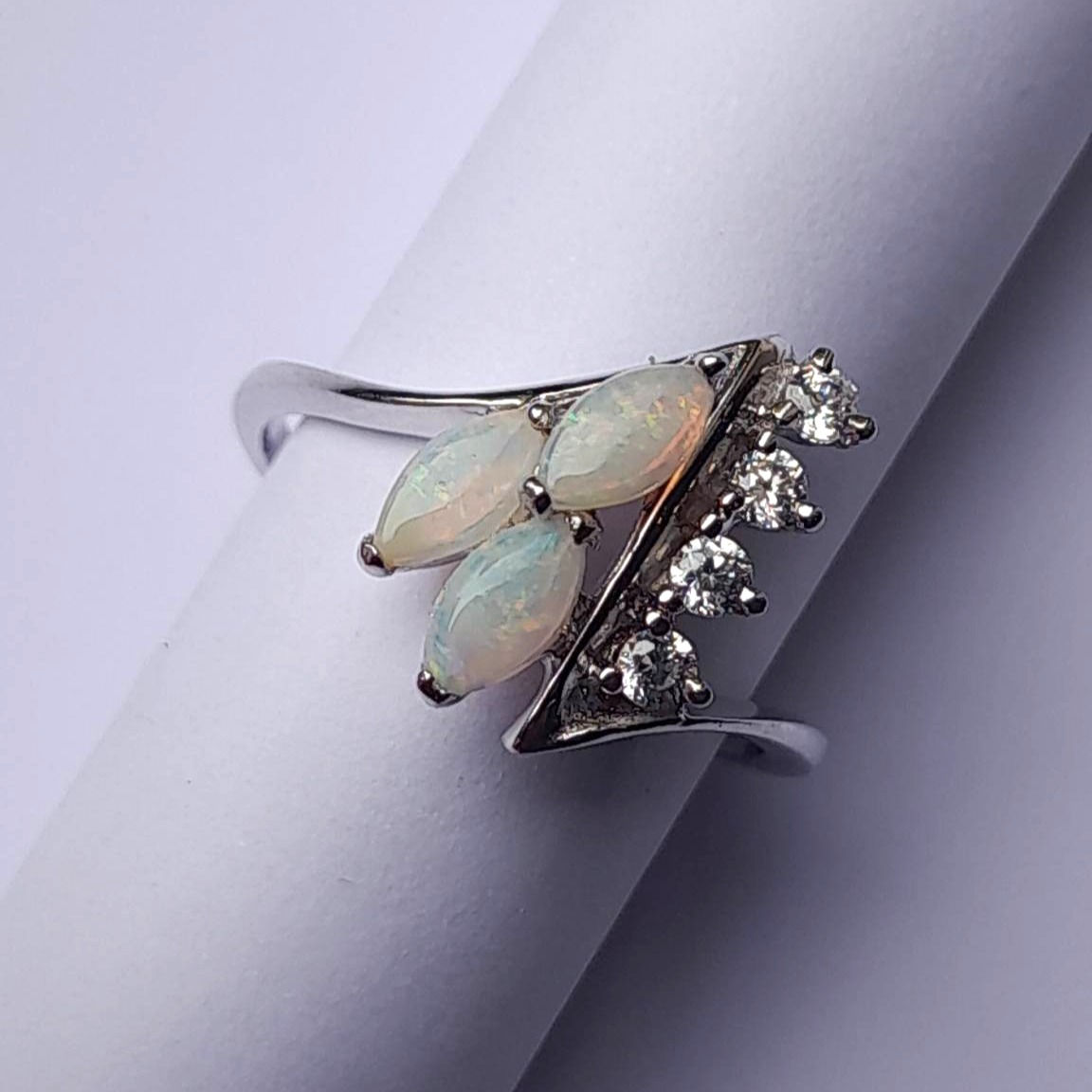 Opal & Sterling Silver Ring
