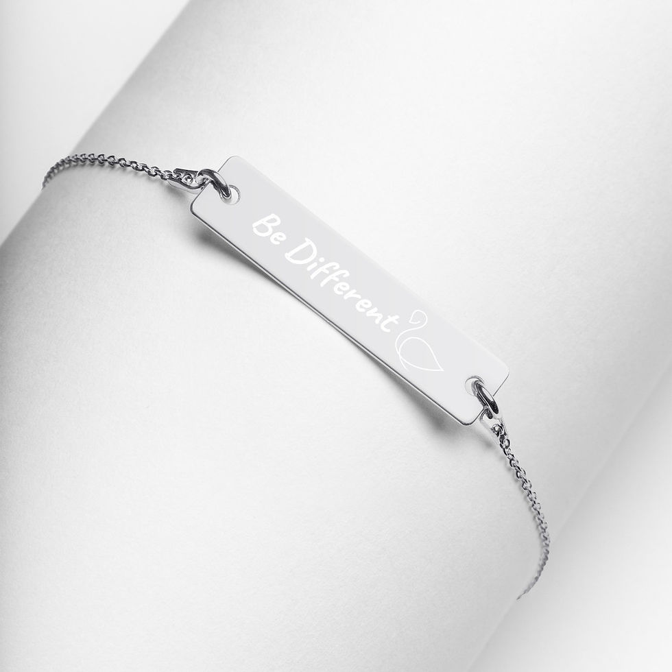 Thumbnail: Engraved Swan "Be Different" Bracelet