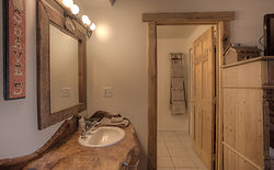 Queen Inn Room interior with dining area at Soap Lake Resort