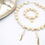 Miniature : Collier Court Perles et Breloques Beige
