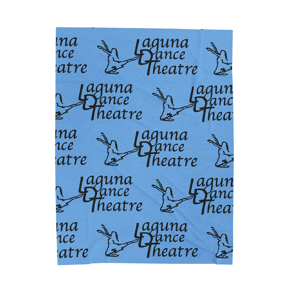 Thumbnail: Laguna Dance Theatre/ Laguna Ballet Velveteen Plush Blanket LIGHT BLUE