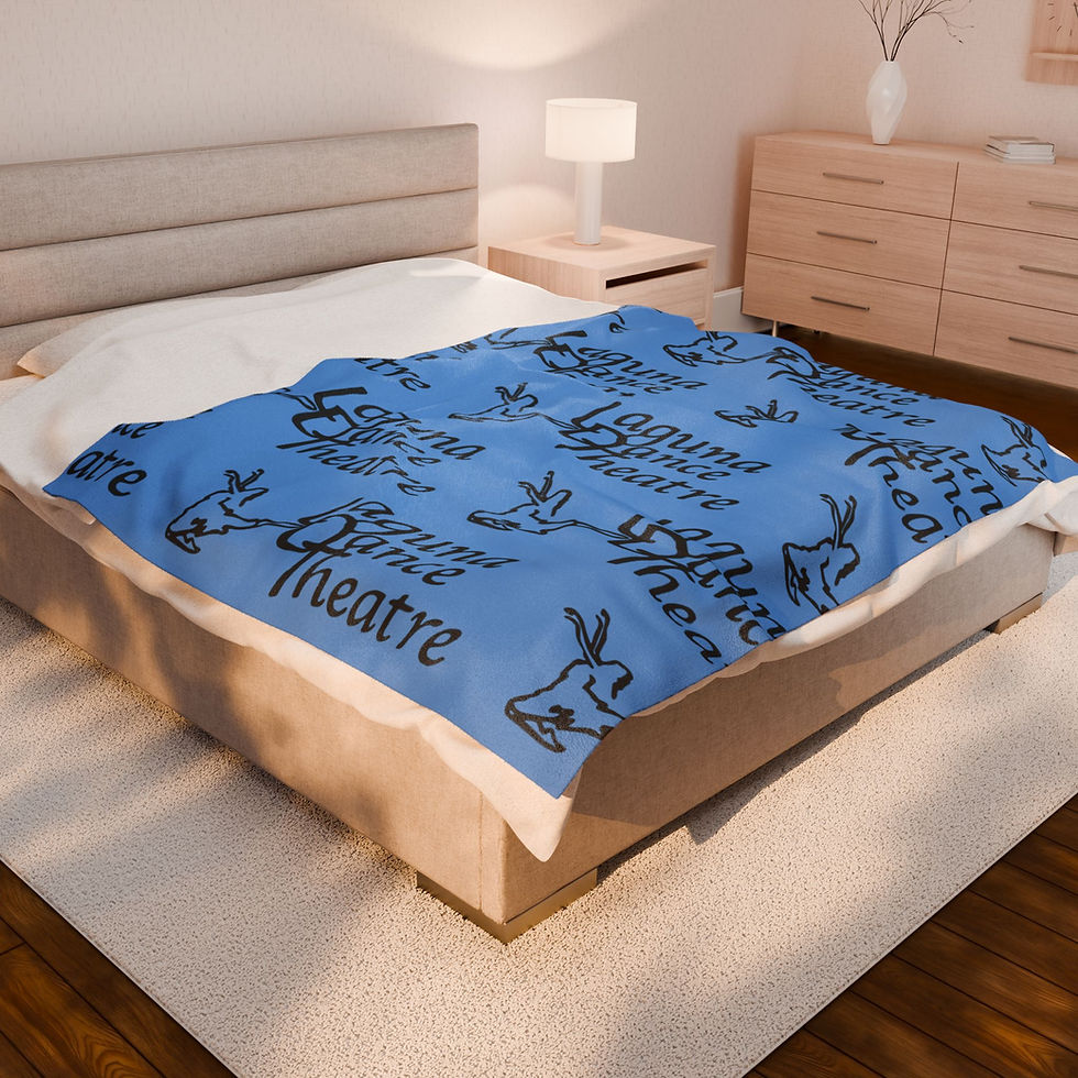 Thumbnail: Laguna Dance Theatre/ Laguna Ballet Velveteen Plush Blanket LIGHT BLUE