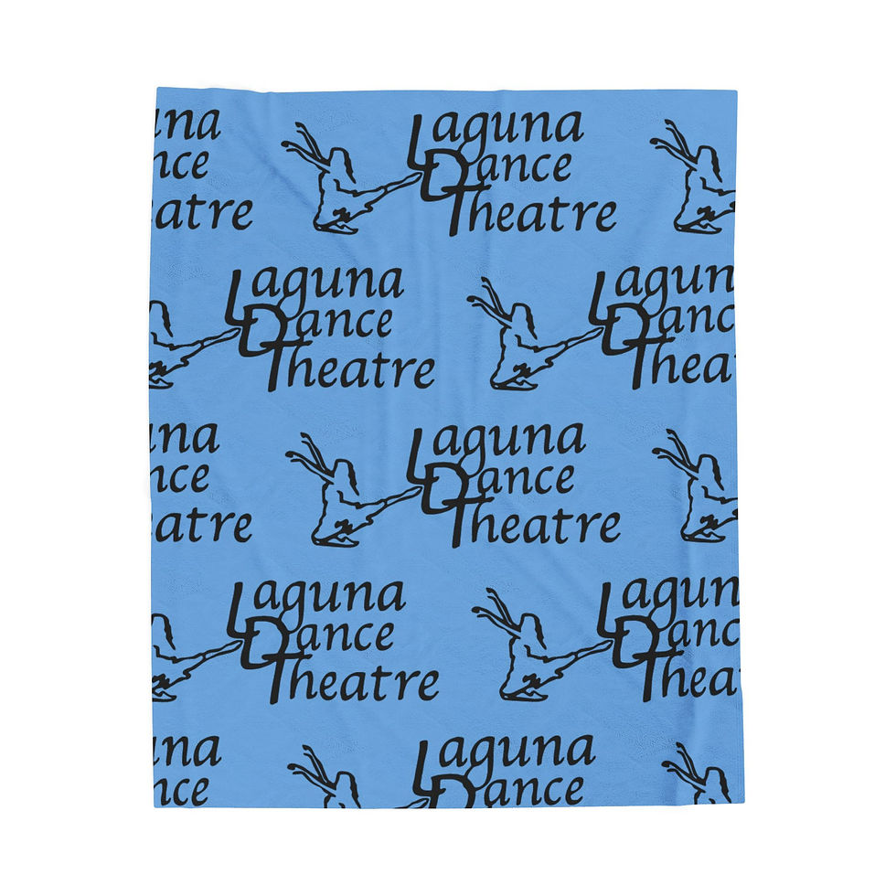 Laguna Dance Theatre/ Laguna Ballet Velveteen Plush Blanket LIGHT BLUE