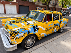 Graffiti-Wrapped Kiehl’s Taxi