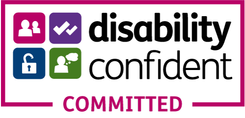 A badge showing Pargentic is a Disability Confident committed employer