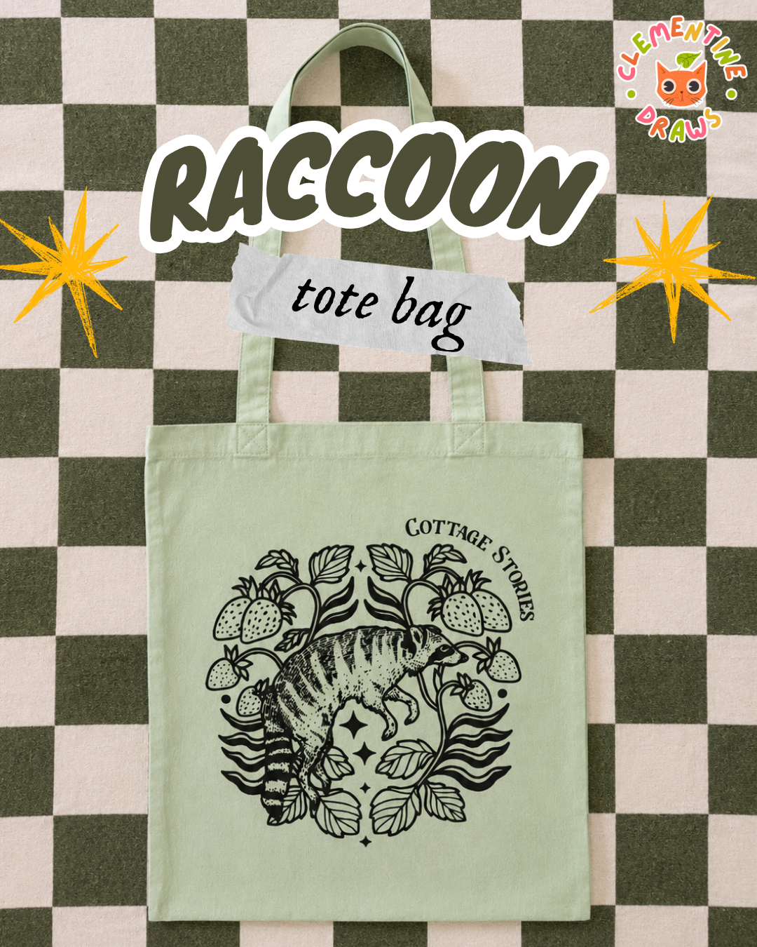 Raccoon Tote Bag