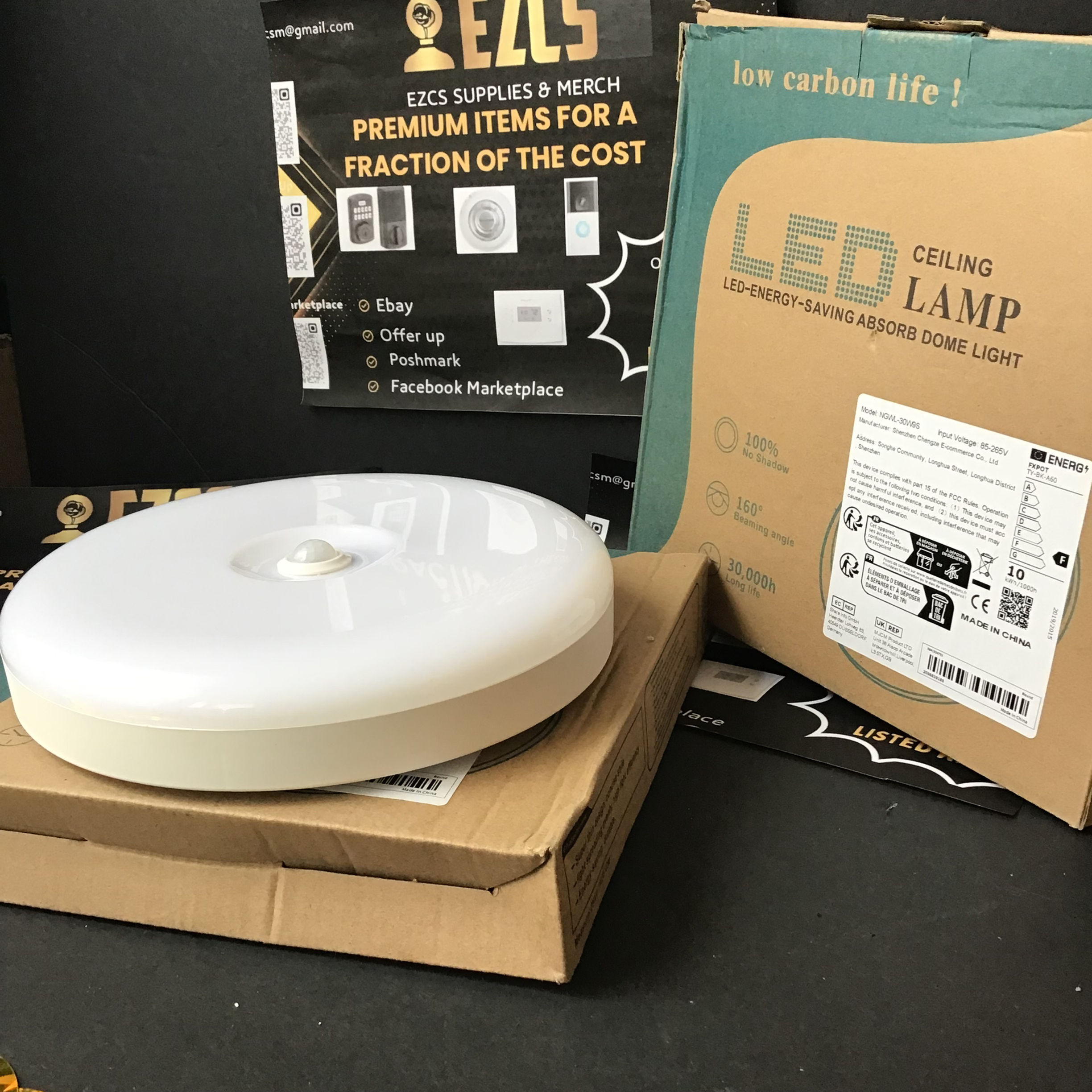 LED ceiling lamp, LED energy, saving absorb dome light