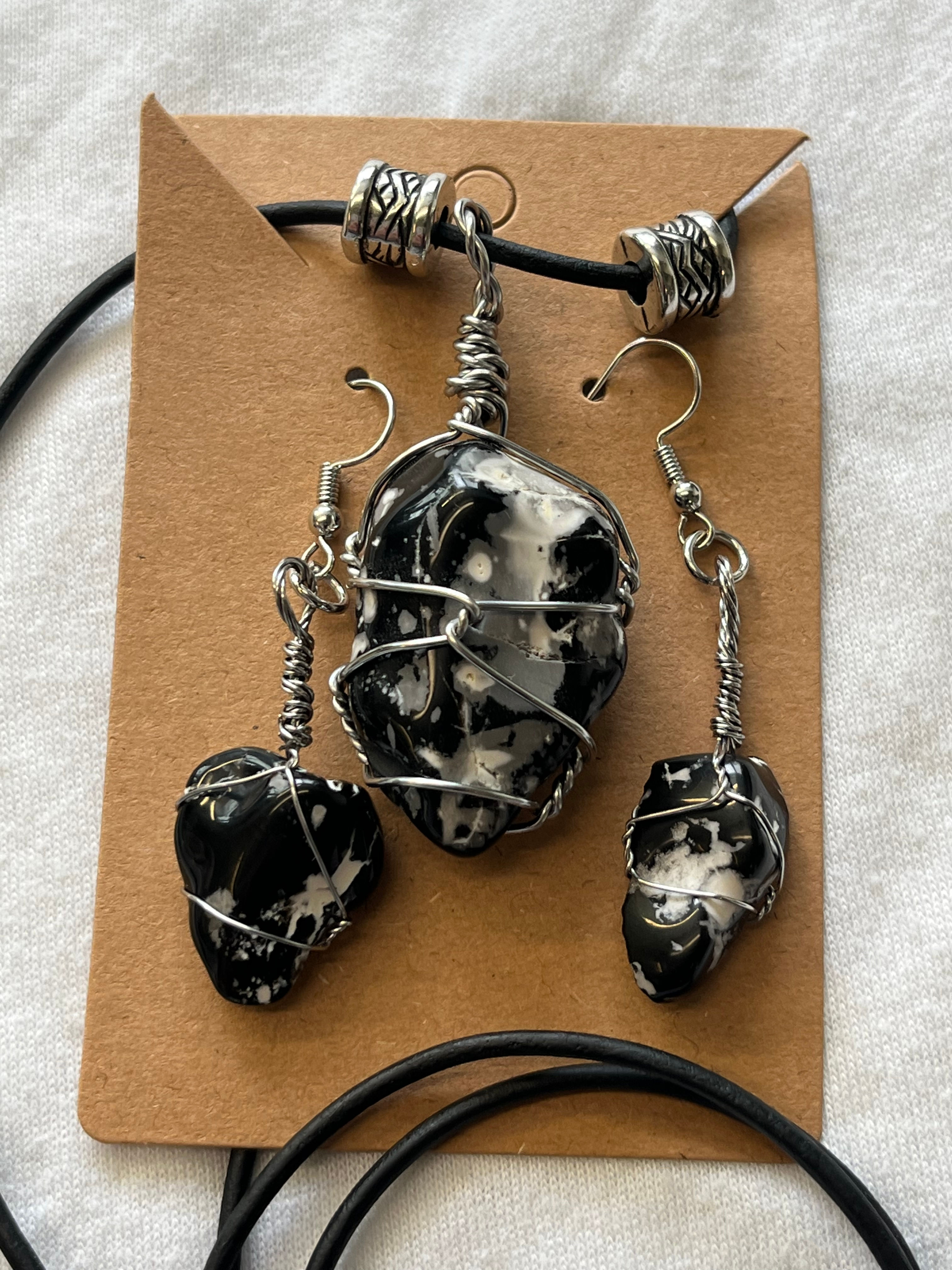 Flint Earrings + Necklace