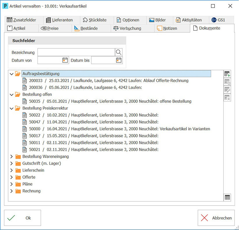 Dokumente in der Cloud Lager Software anzeigen lassen