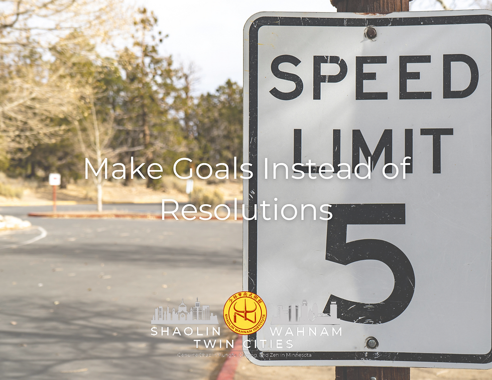 goals and resolutions shaolin wahnam twin cities speed limit sign