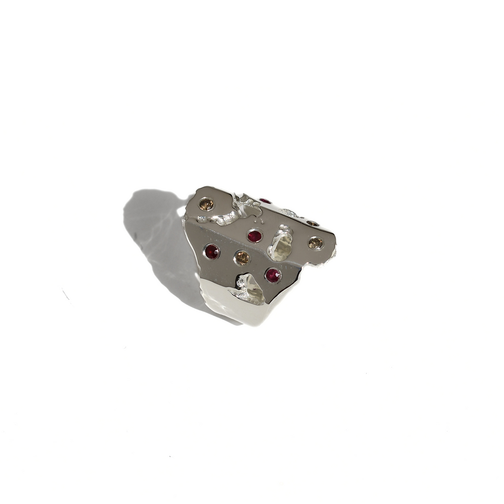 Thumbnail: Diamond And Ruby Statement Ring | Caladium