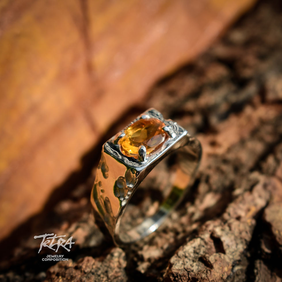 Thumbnail: Oval Faceted Citrine Ring | Maxixe