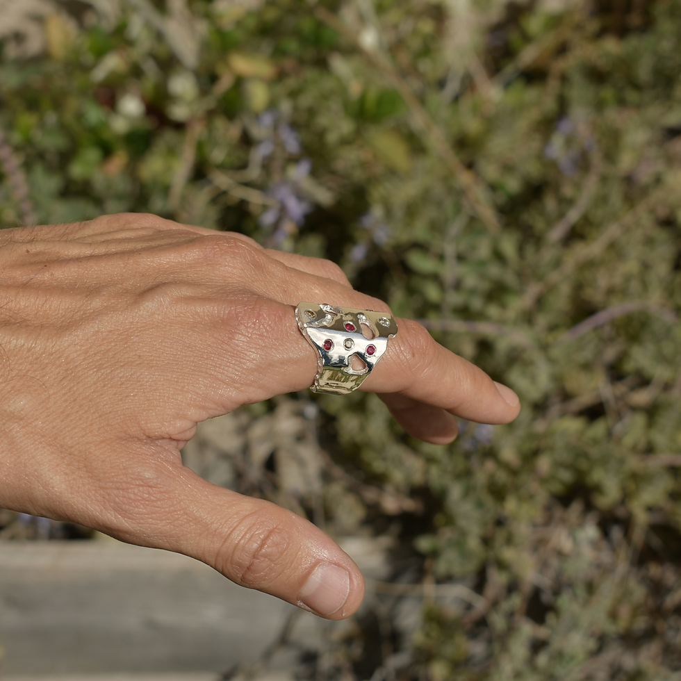 Thumbnail: Diamond And Ruby Statement Ring | Caladium
