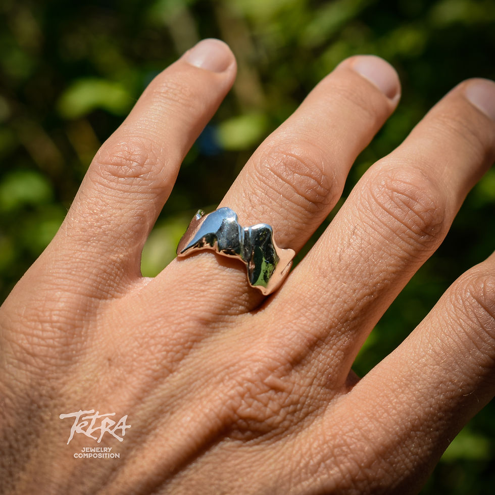 Thumbnail: Crown, Spike Silver Ring | Coal