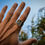 Thumbnail: Large silver ring for men 