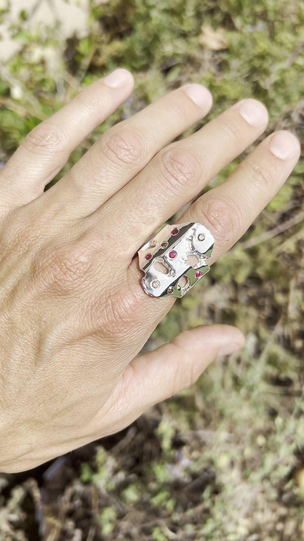 Thumbnail: Diamond And Ruby Statement Ring | Caladium